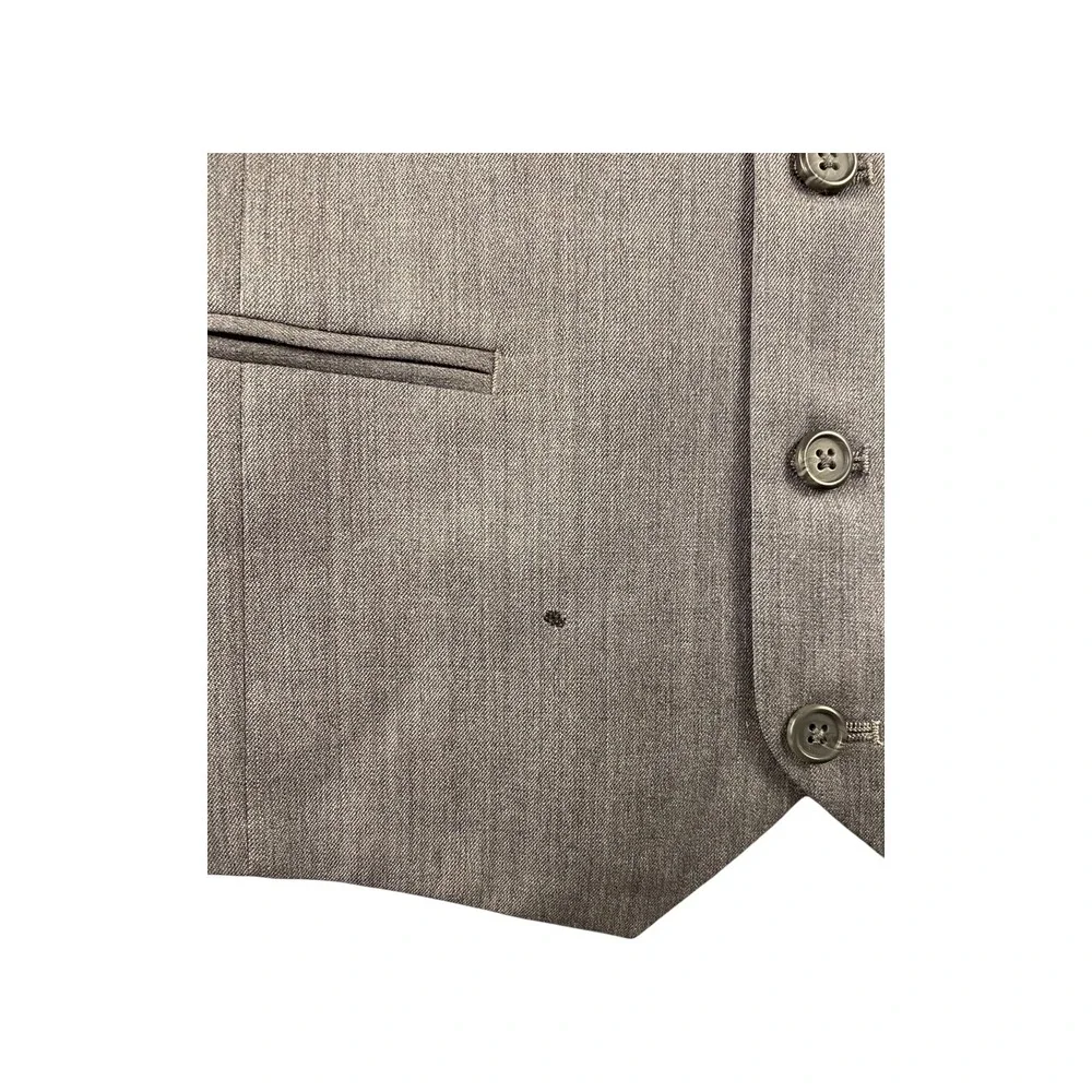 Egara Slim Fit Wool Vest Men's Size S‎ Gray Suit Waistcoat New with Tags *READ*